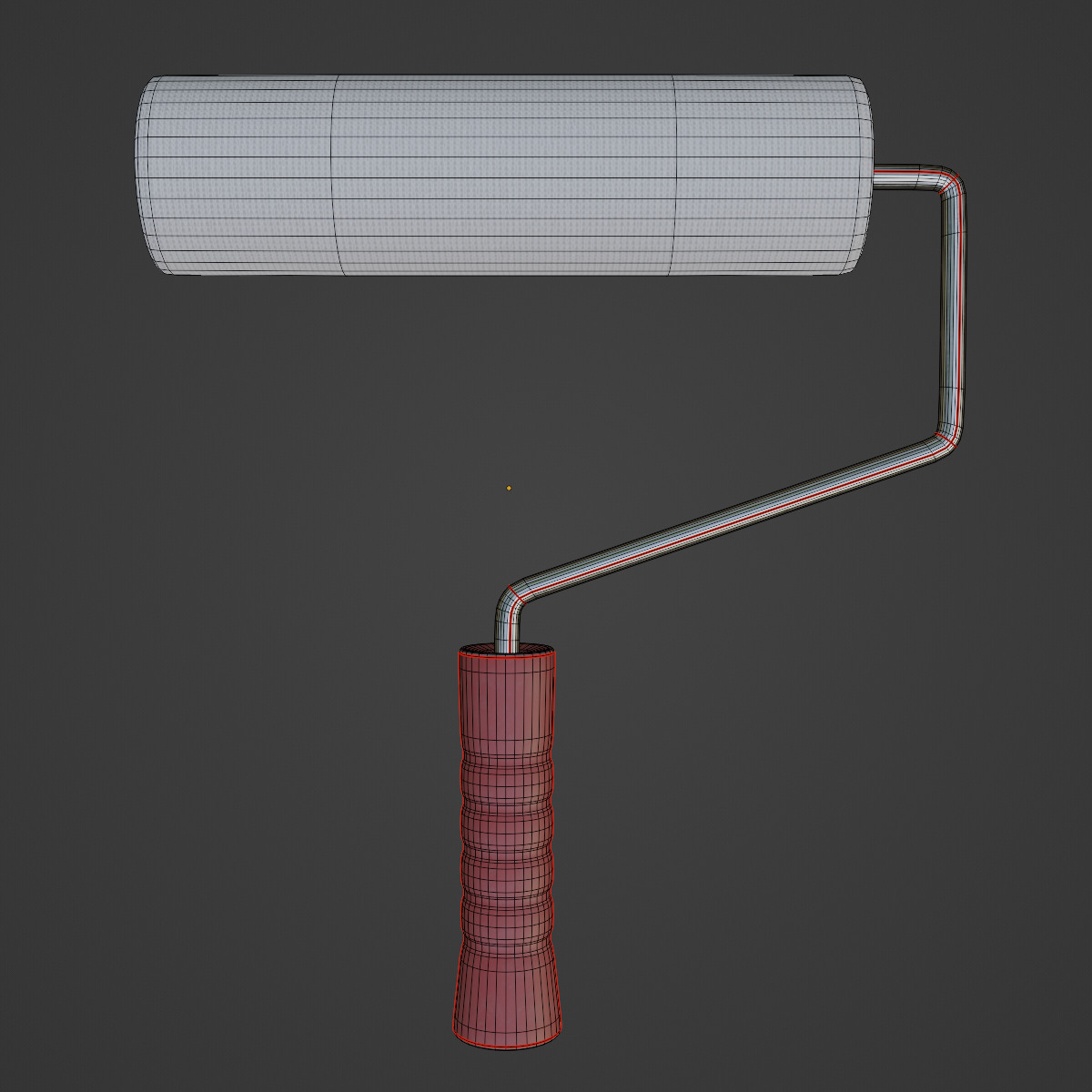 Paint Roller 03 Low-poly 3D model_7