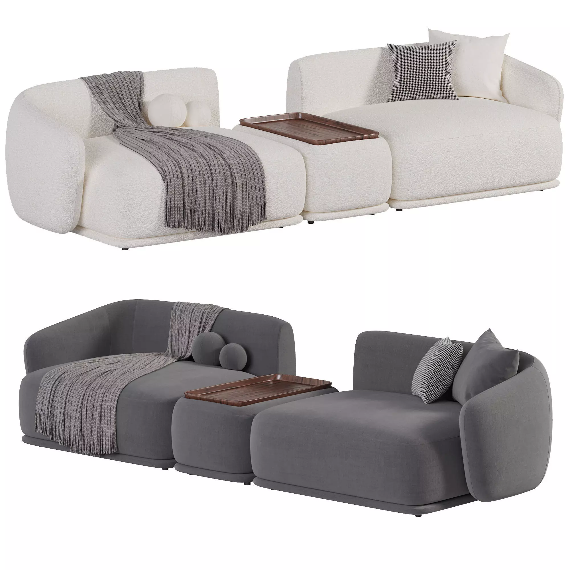 Meridiani Rene Sofa Low-poly 3D model