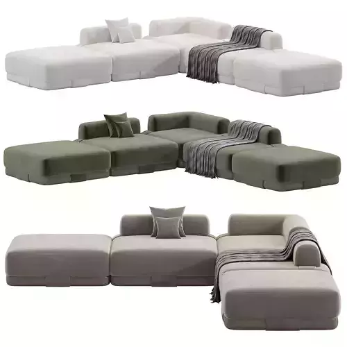INSULA modular Sofa By Kettal Low-poly 3D model