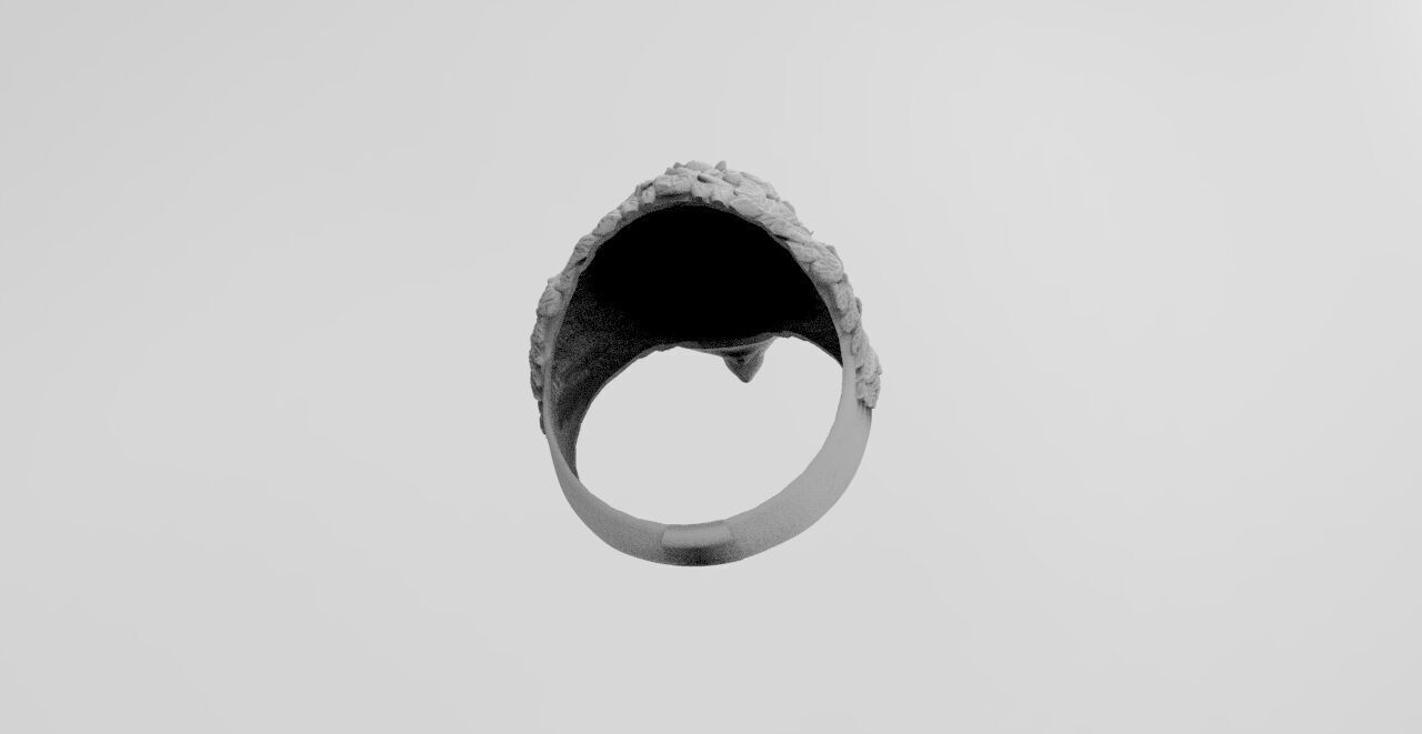 anillo aguila  3D print model_4