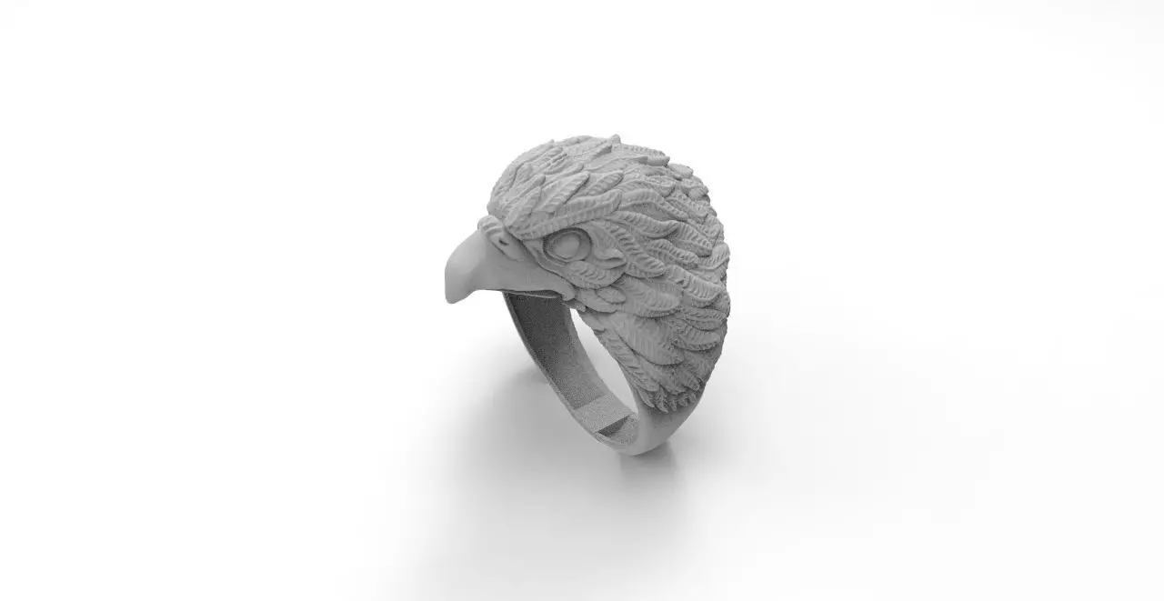 anillo aguila  3D print model_0