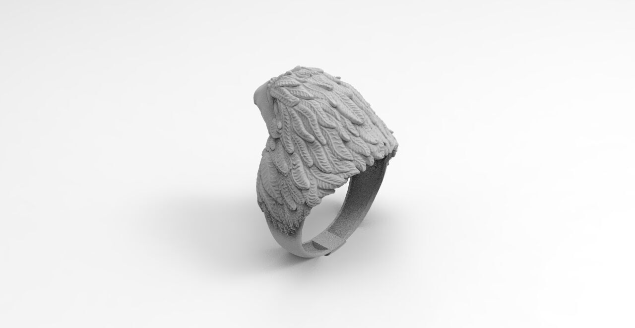 anillo aguila  3D print model_2