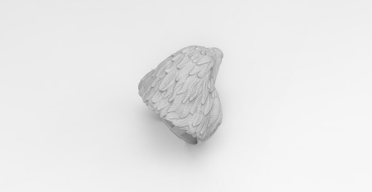 anillo aguila  3D print model_5