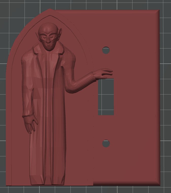 Nosferatu Themed Light Switch Variation 1 3D print model_1