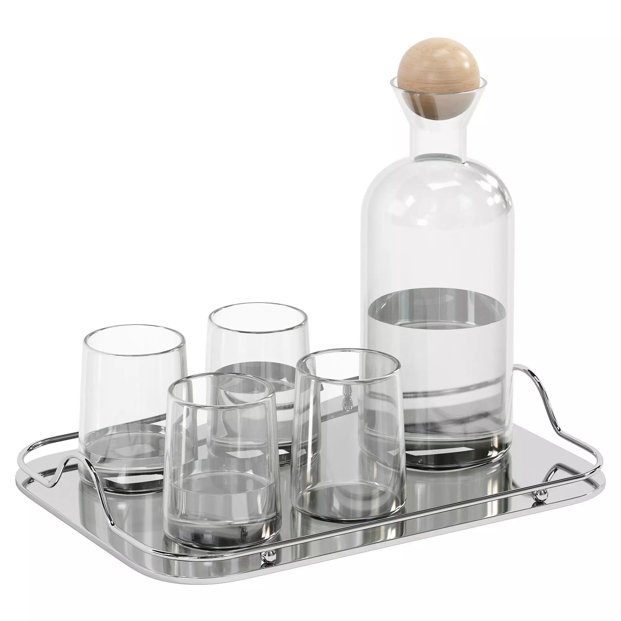 Fine Crystal Drinkware Low-poly 3D model