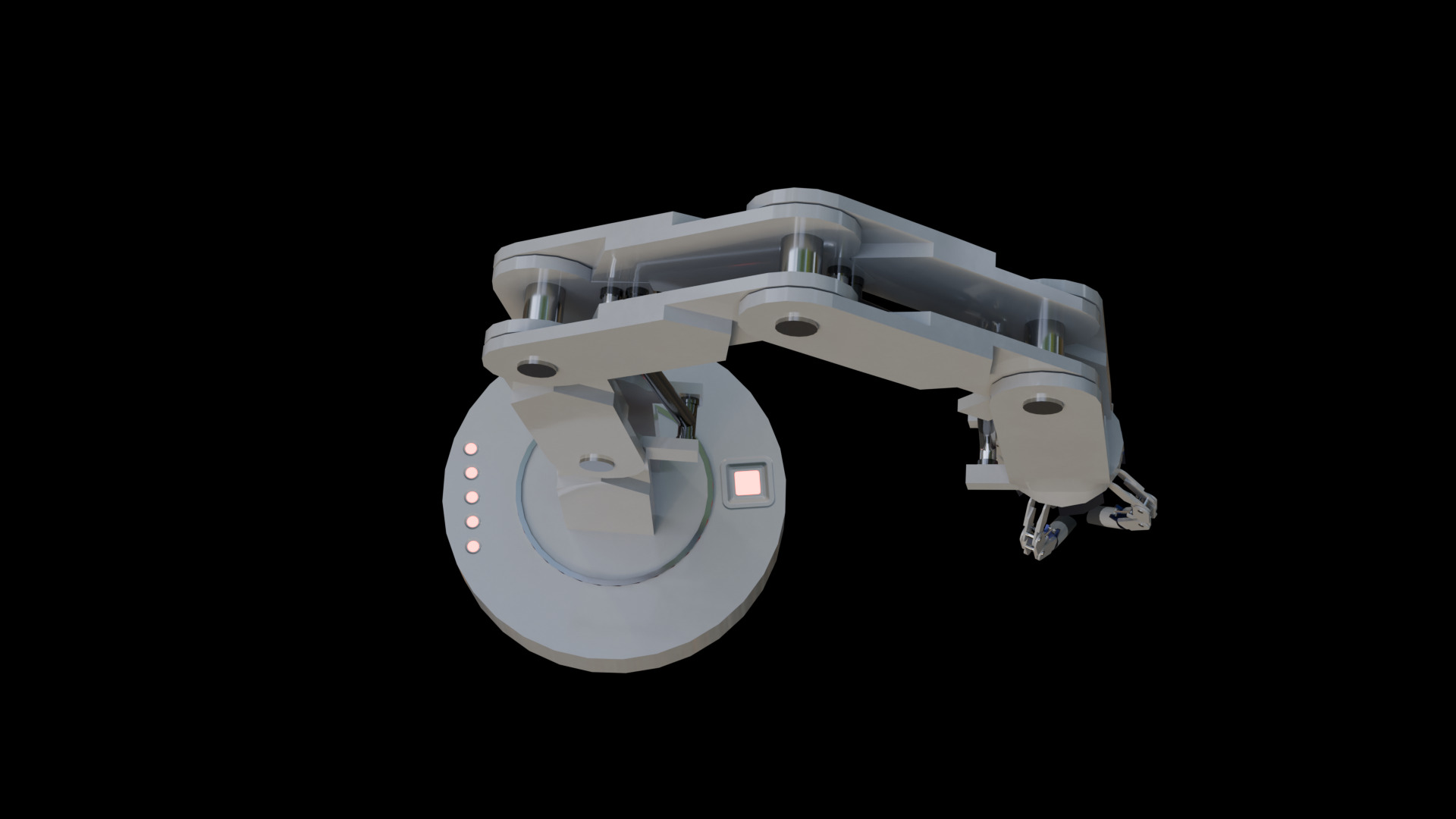 Robot Arm Low-poly 3D model_4