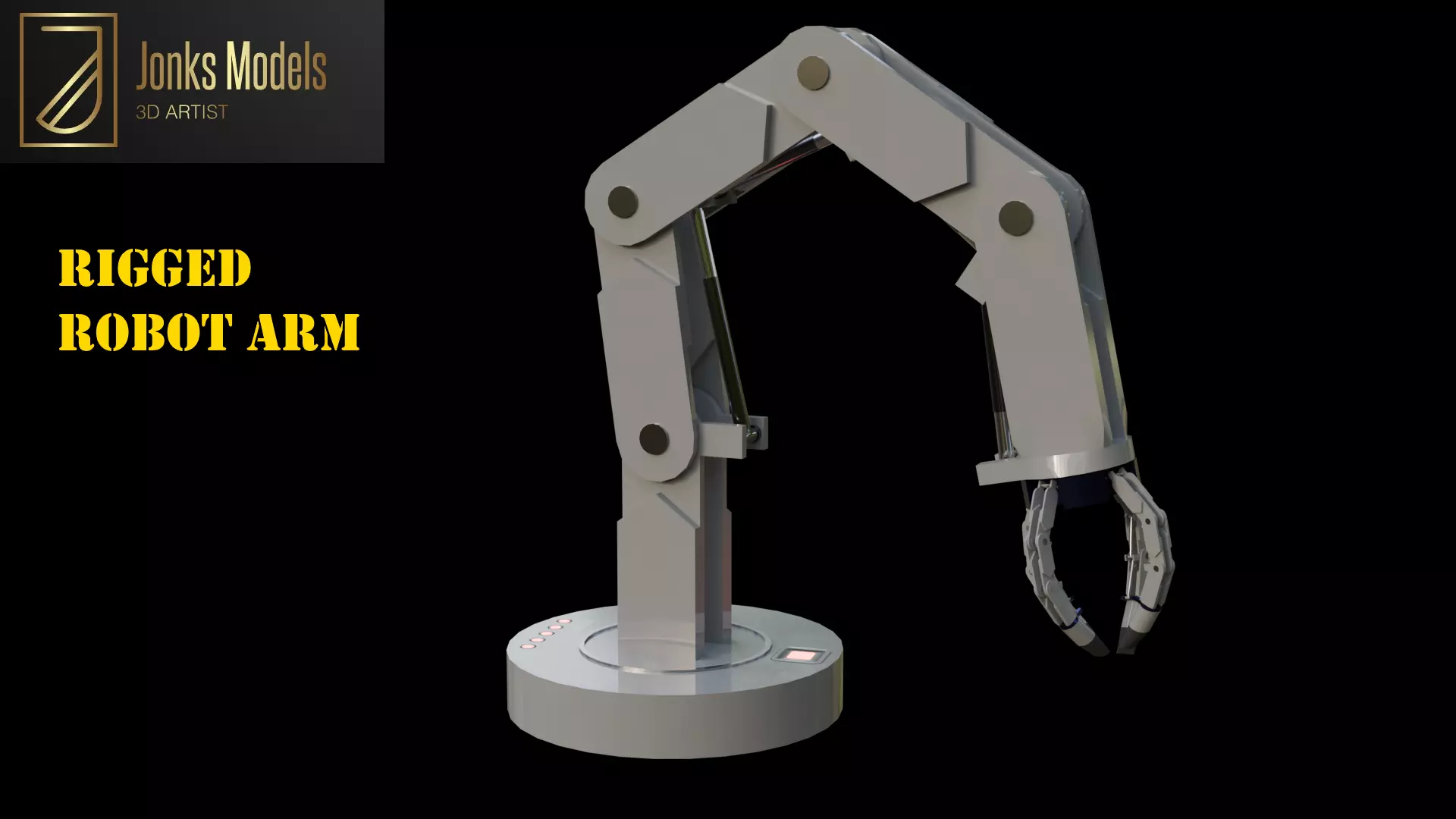 Robot Arm Low-poly 3D model_0