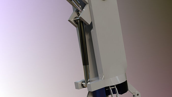 Robot Arm Low-poly 3D model 7