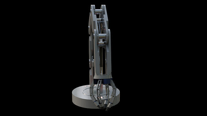 Robot Arm Low-poly 3D model 3