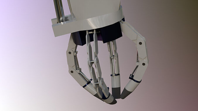 Robot Arm Low-poly 3D model 6
