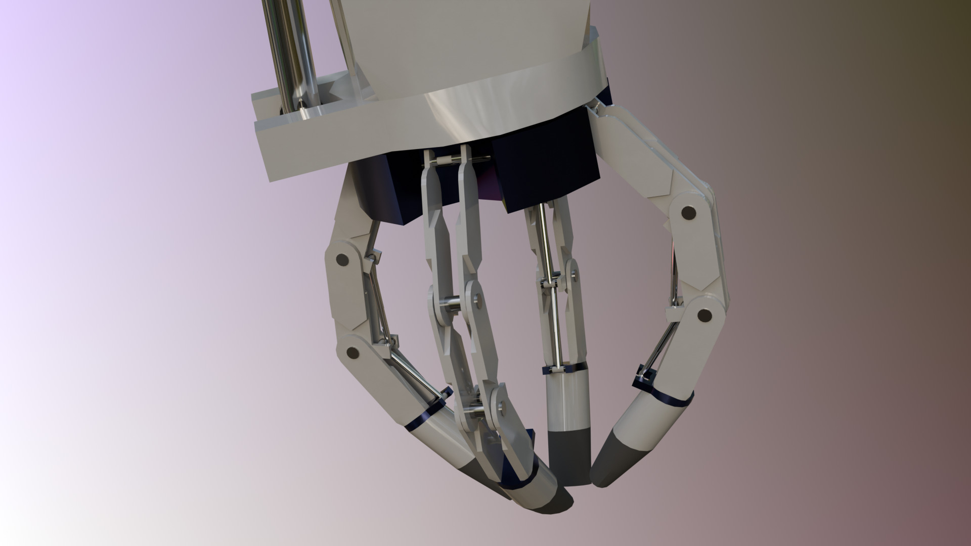 Robot Arm Low-poly 3D model_6