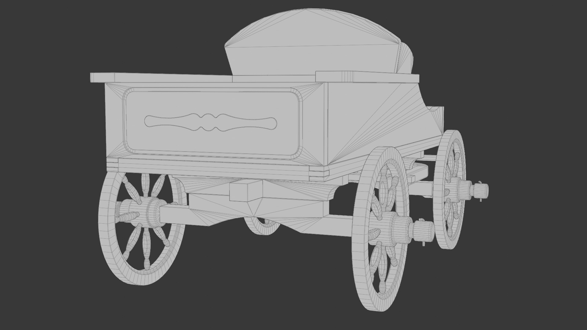 Flower box Low-poly 3D model_6