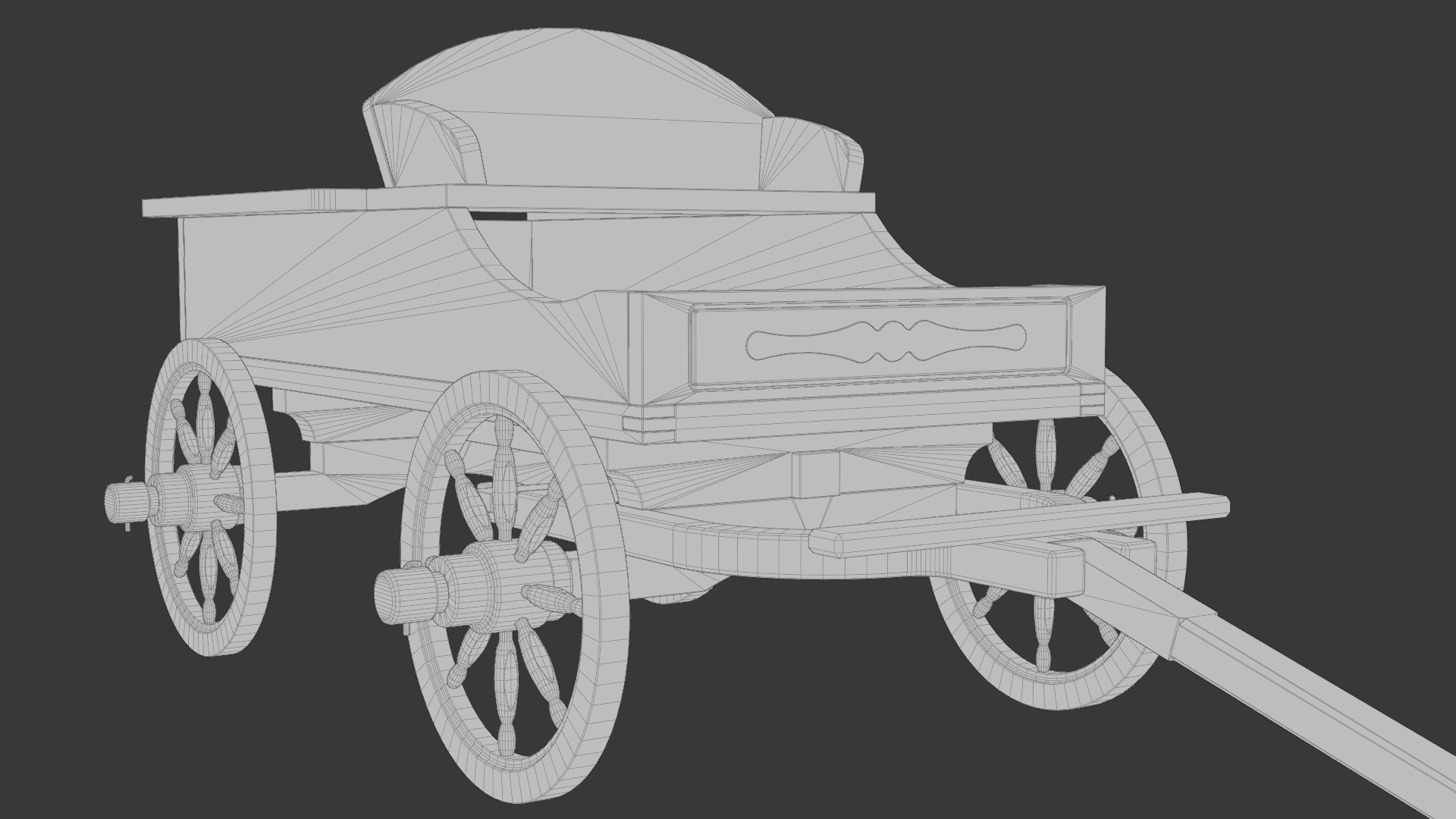 Flower box Low-poly 3D model_4