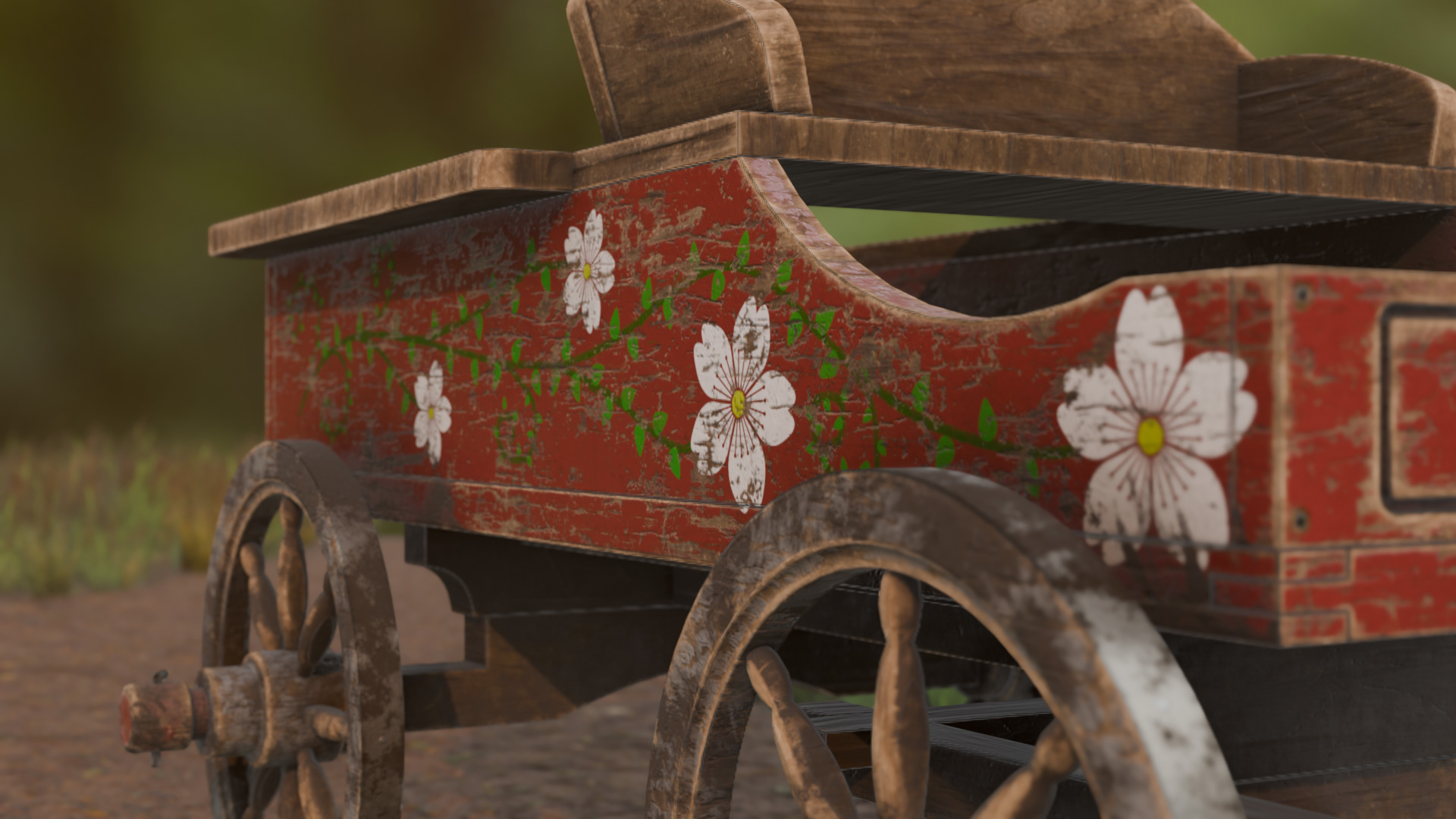 Flower box Low-poly 3D model_3