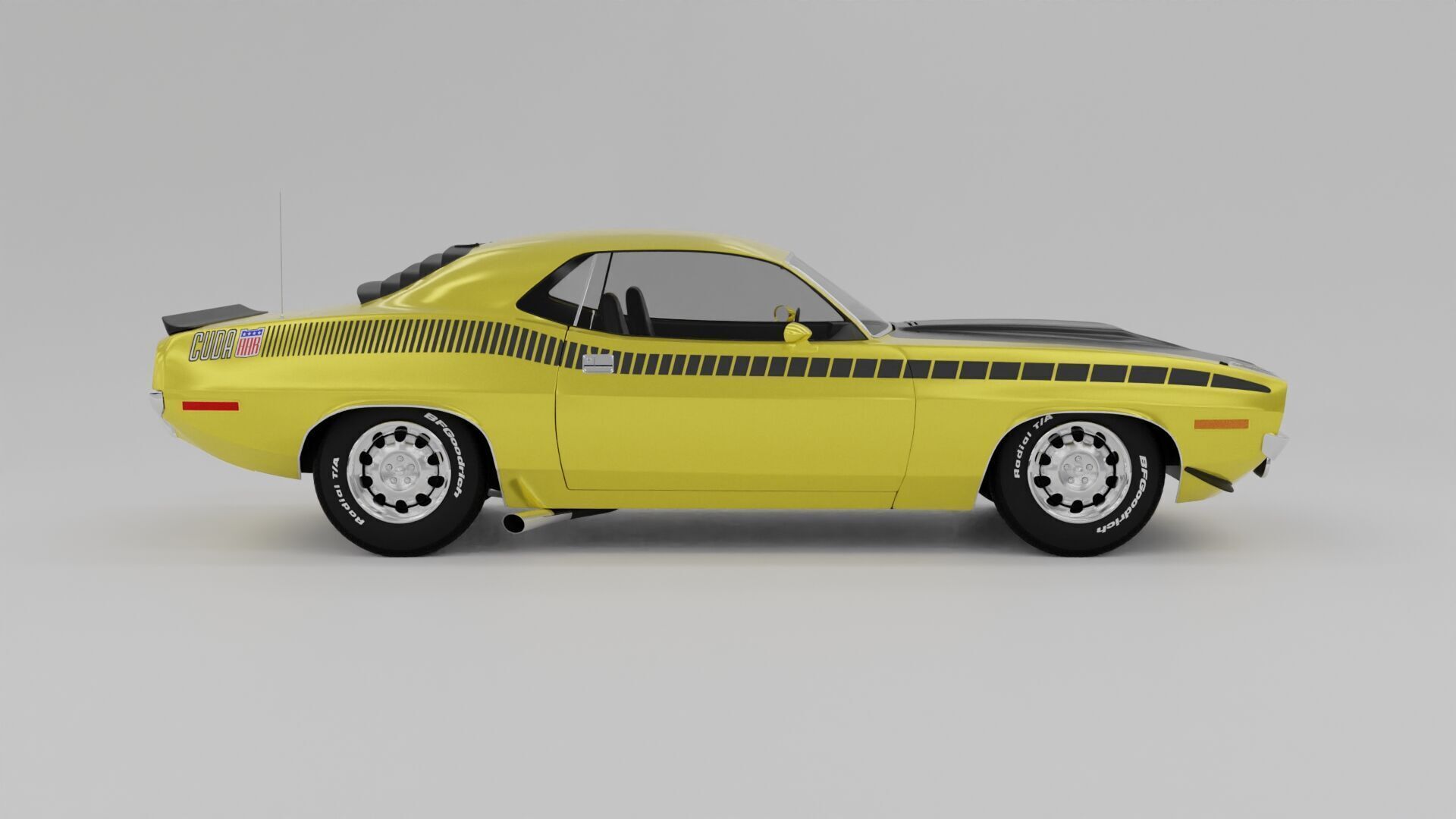 Plymouth AAR Cuda 1970 3D model 3D model_4