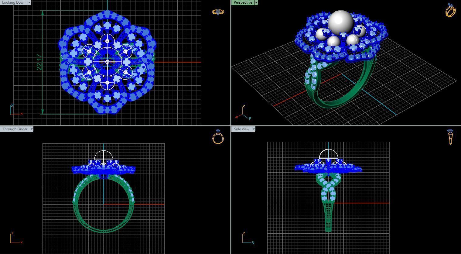 pear ring Free 3D print model_1