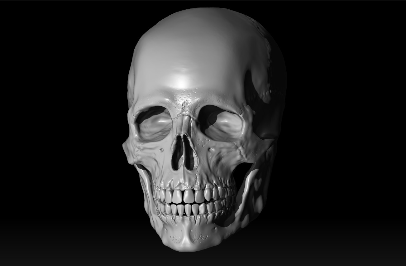 Human Skull Full Printable and Nanite Ready PBR 4K 3D print model_5