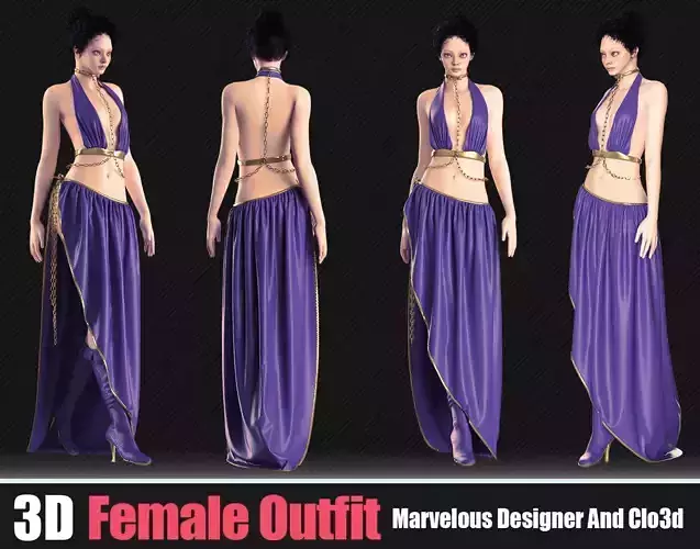 3D Women Outfit In Marvelous Designer 