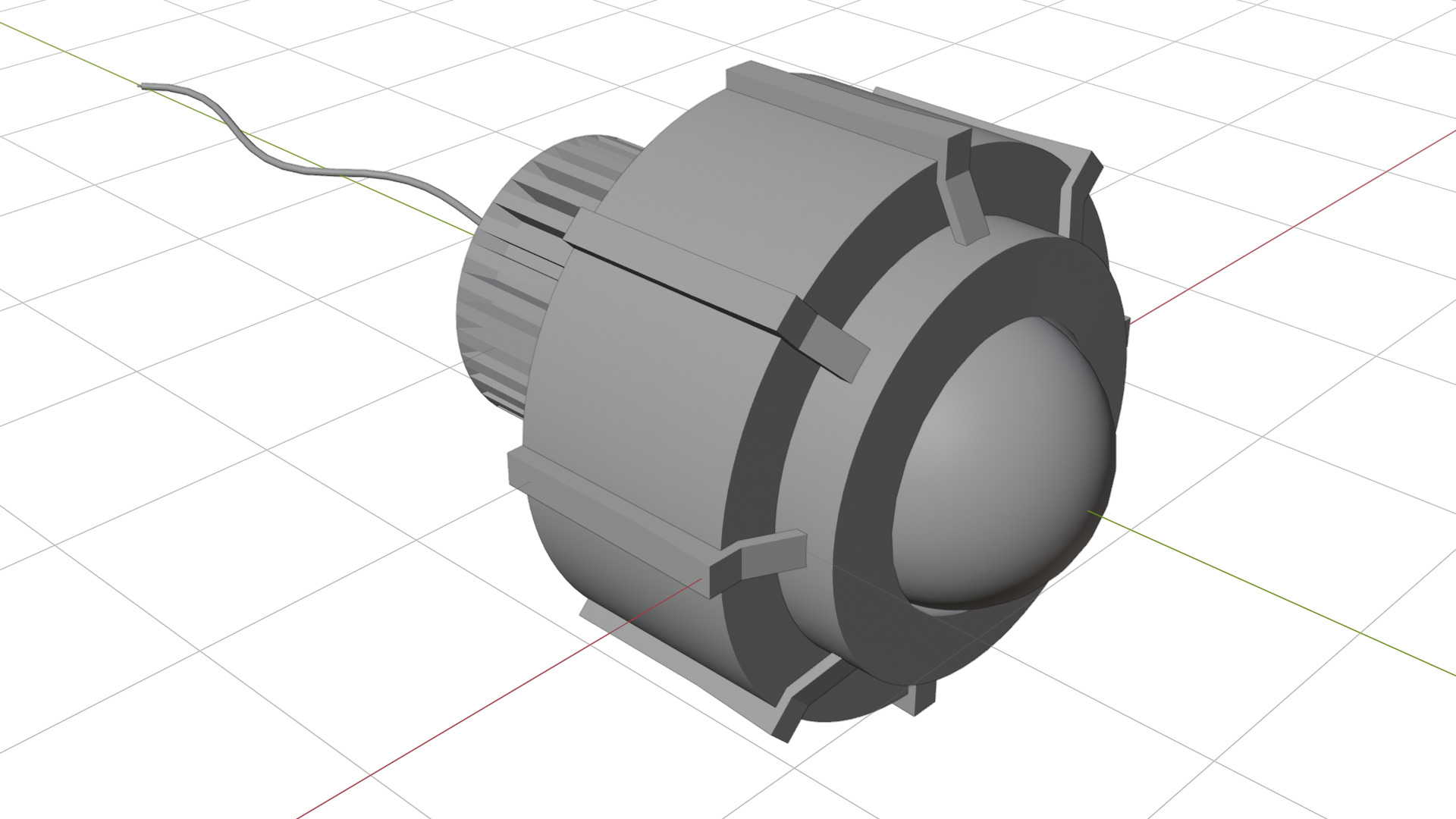 High Power LED Low-poly 3D model_10