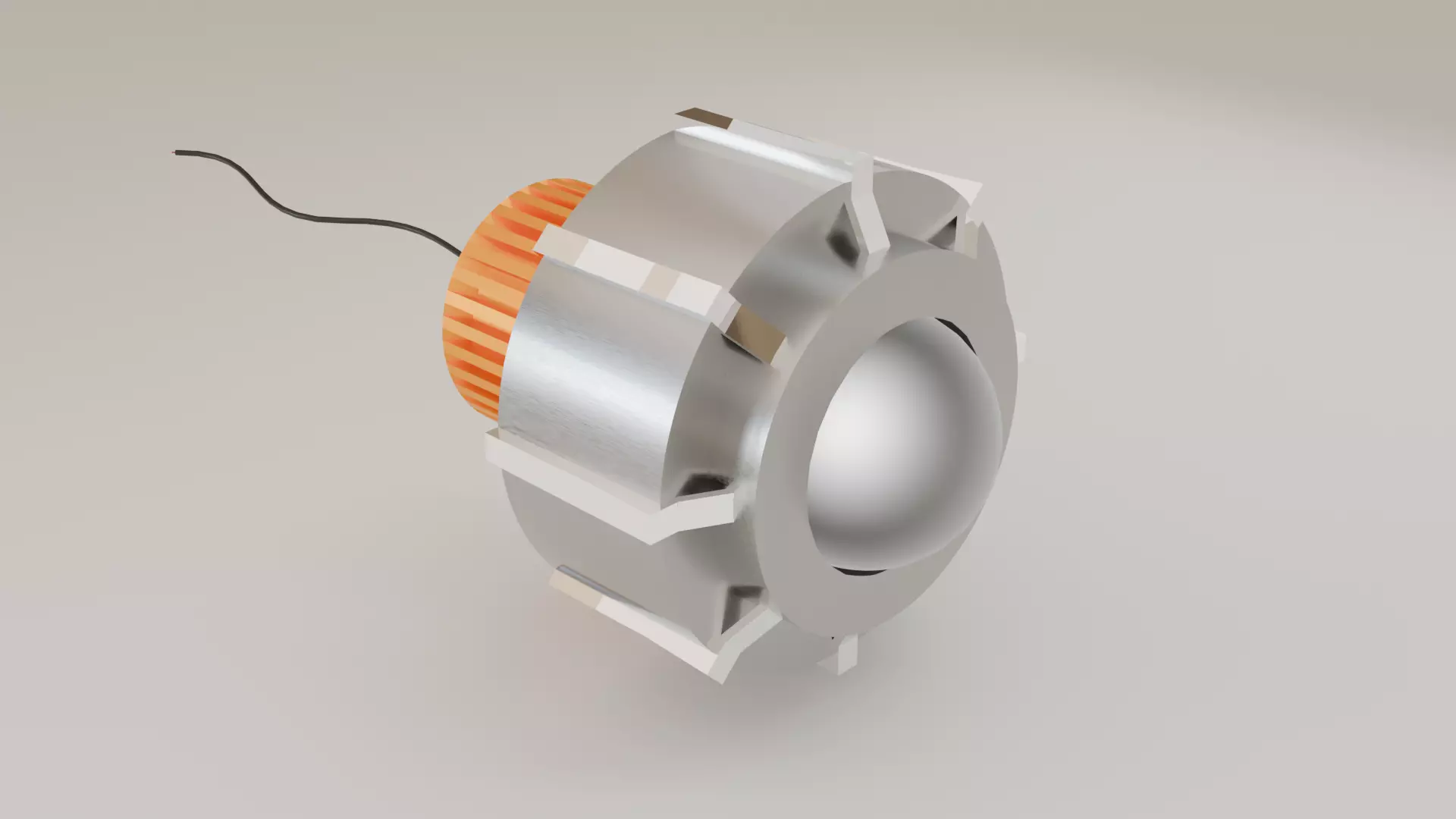 High Power LED Low-poly 3D model_0