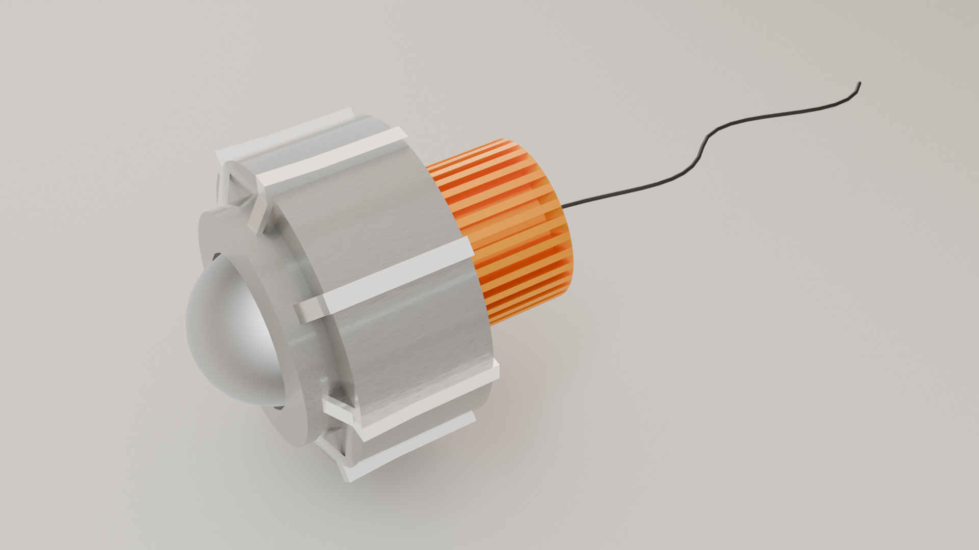 High Power LED Low-poly 3D model_3