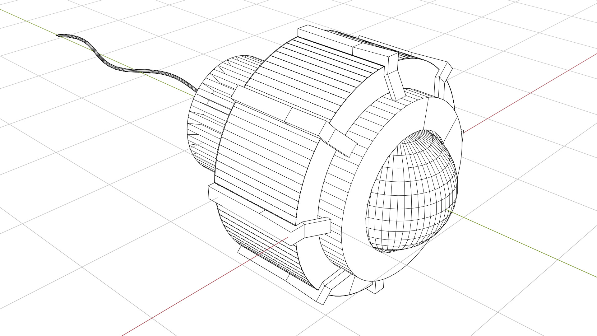 High Power LED Low-poly 3D model_11