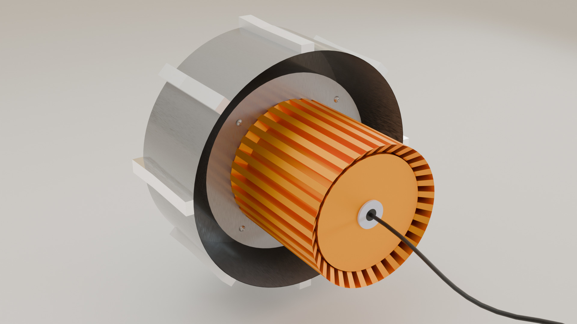 High Power LED Low-poly 3D model_1