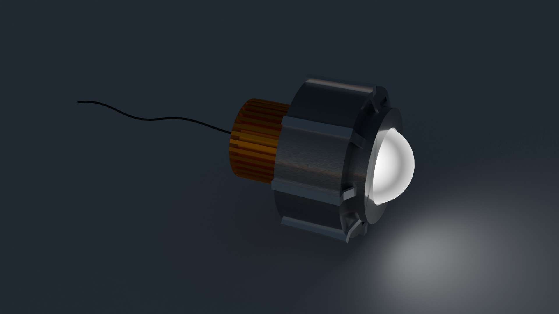 High Power LED Low-poly 3D model_6