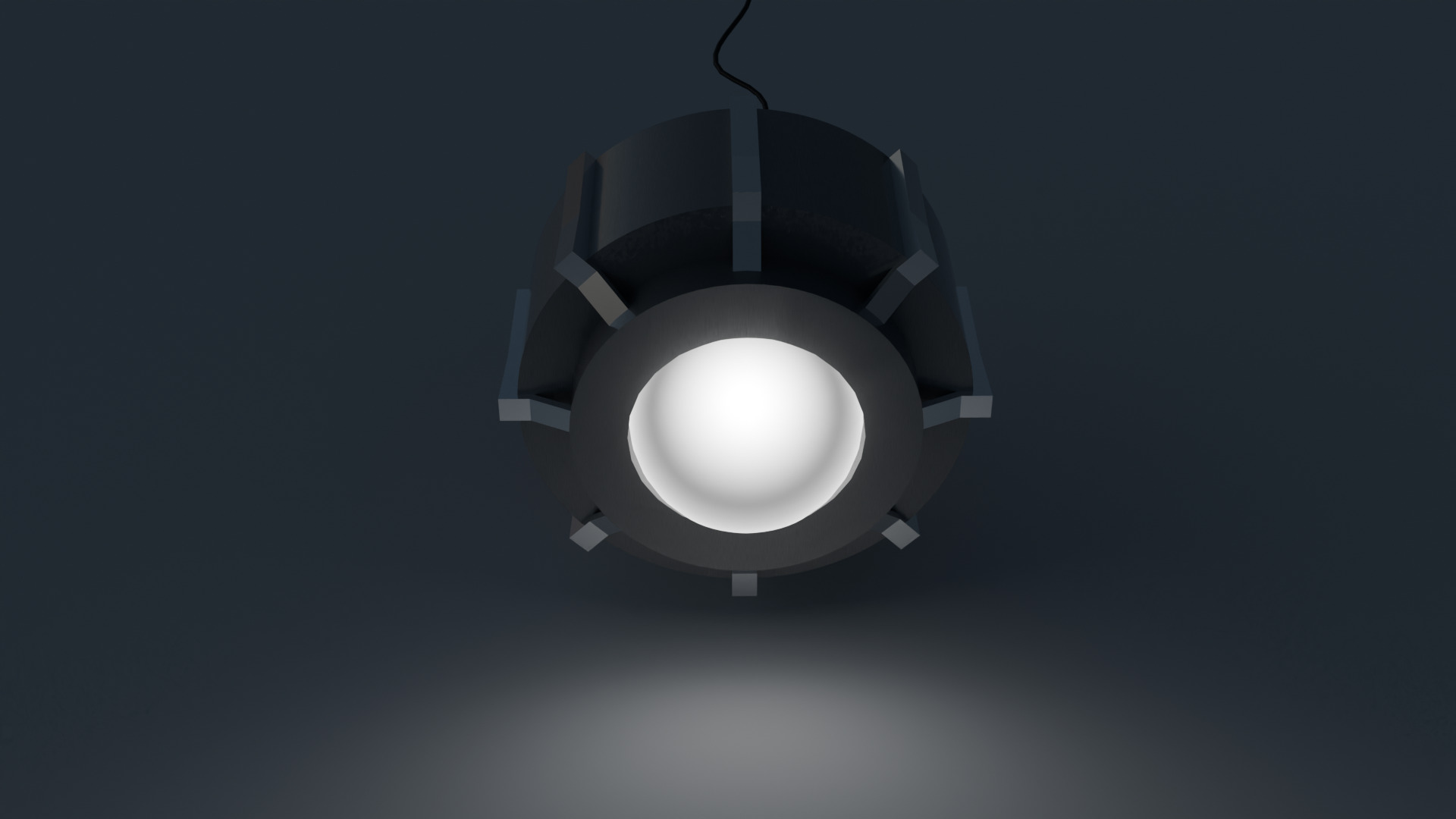 High Power LED Low-poly 3D model_7