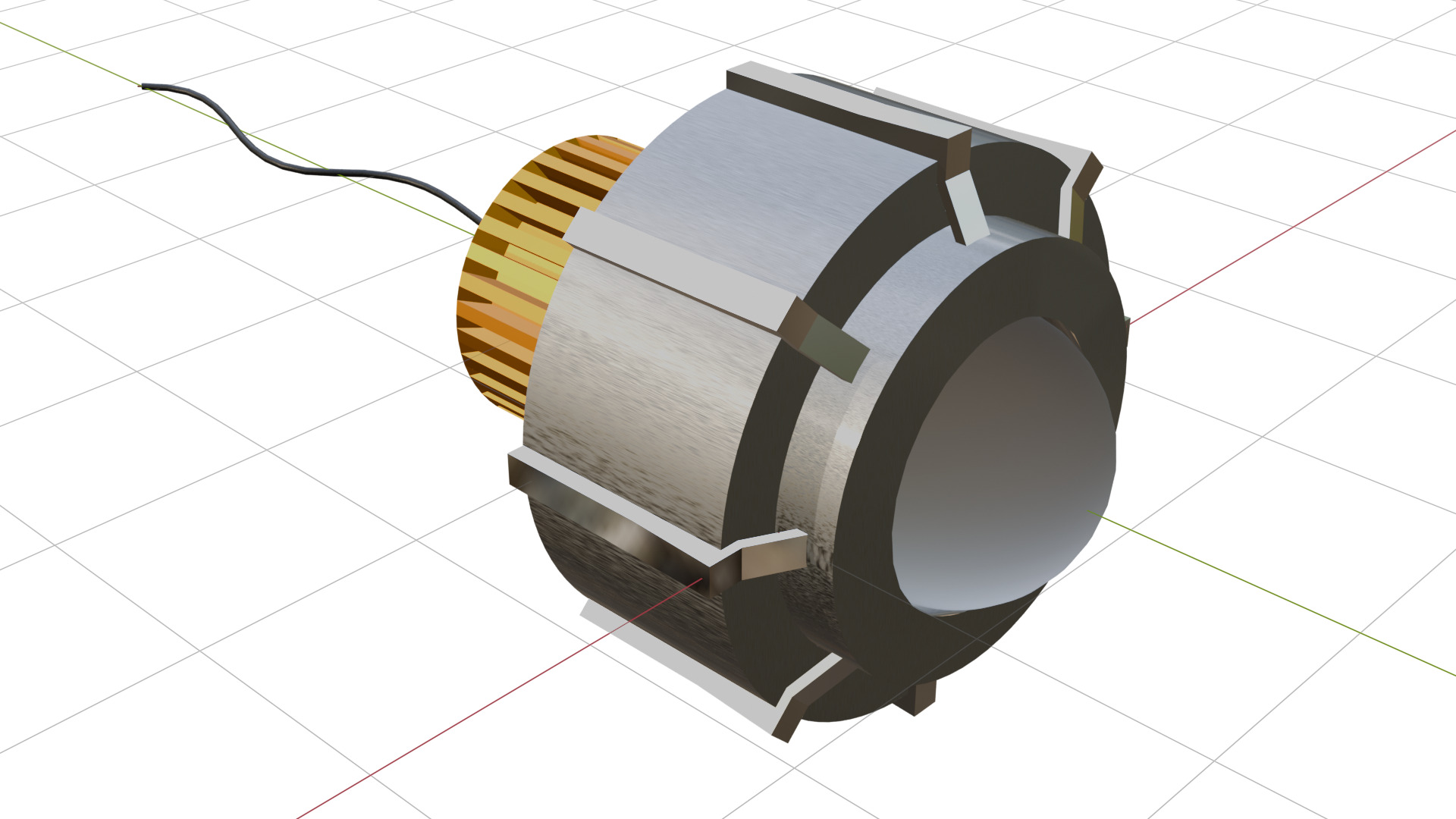 High Power LED Low-poly 3D model_12