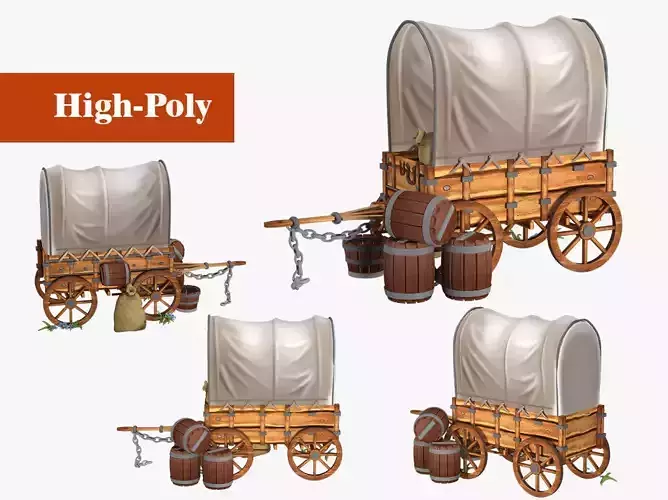 coach truck 3D model  high-poly
