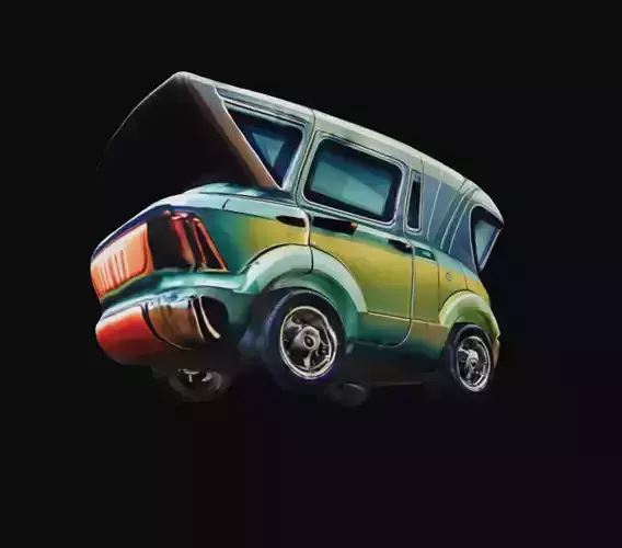 COOL CARS SolarRover no8 Collectable Model these WHEELS are HOT Low-poly 3D model