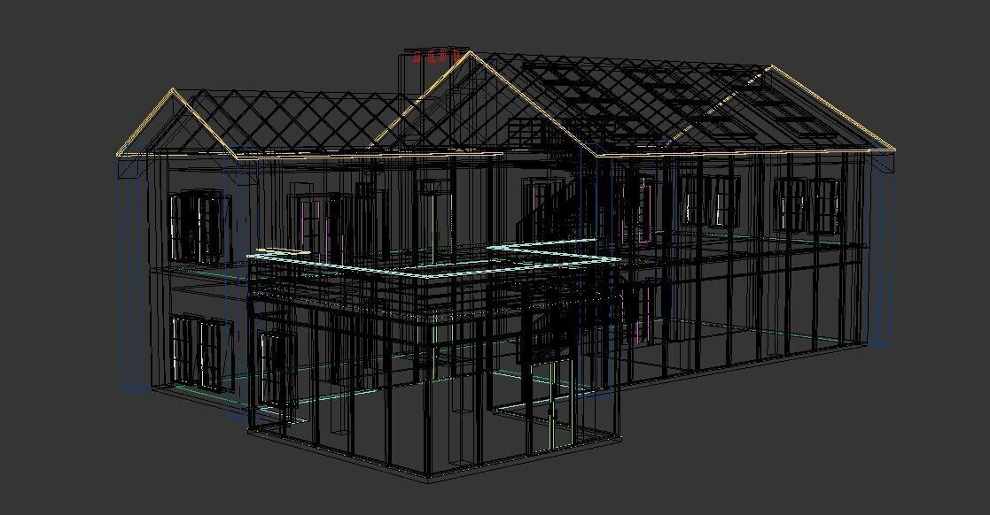 Modern Scandinavian house 3D model_3