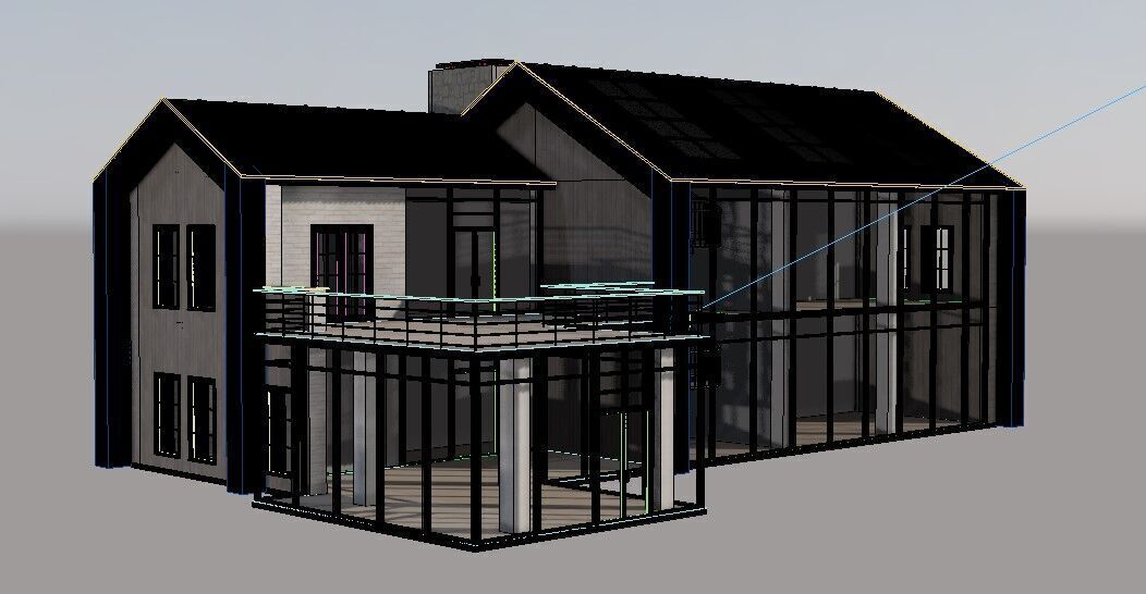 Modern Scandinavian house 3D model_4