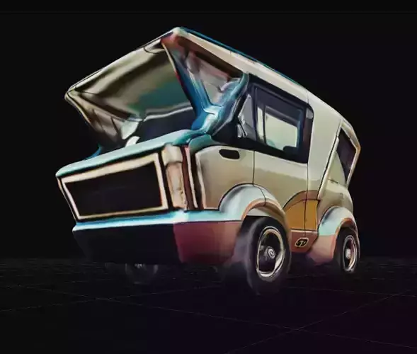COOL CARS SolarRover no9 Collectable Model these WHEELS are HOT Low-poly 3D model
