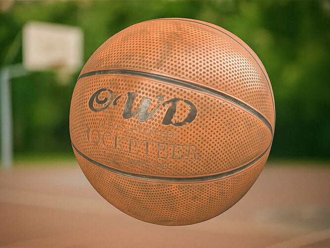 Basketball PBR Low-poly 3D model