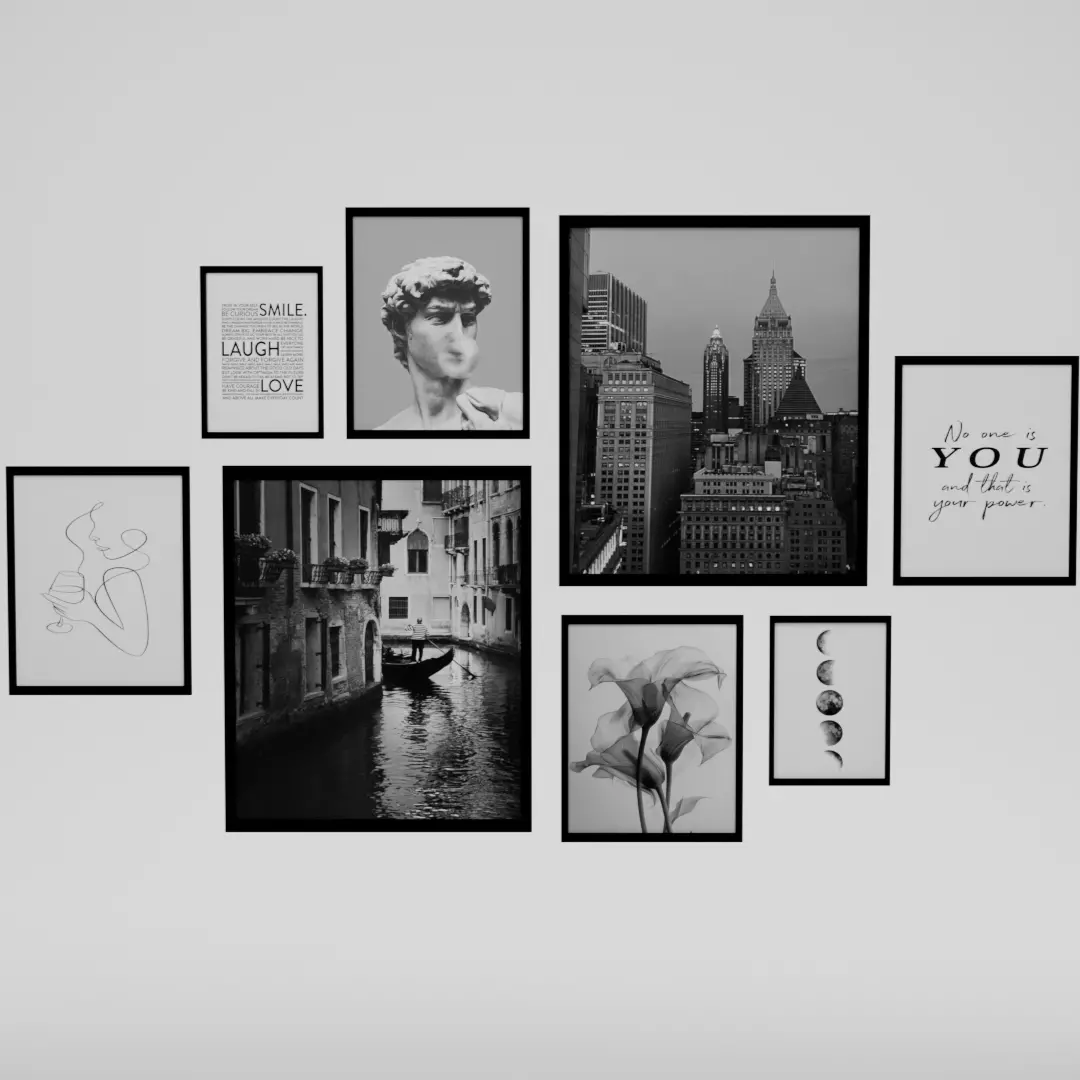 Photo Frame with Picture Low-poly 3D model