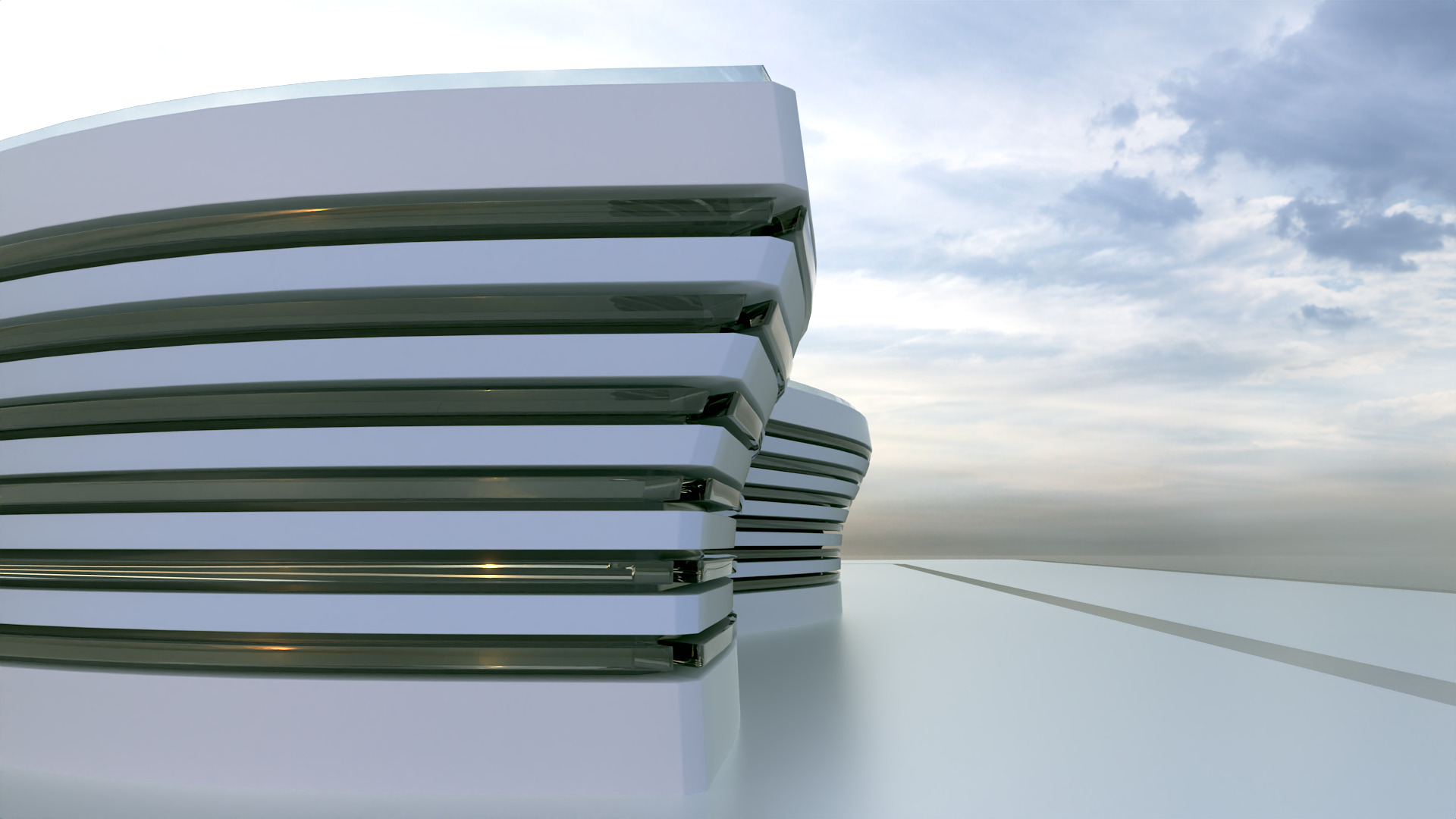 Futuristic Building Concept V2-07 3D model_7