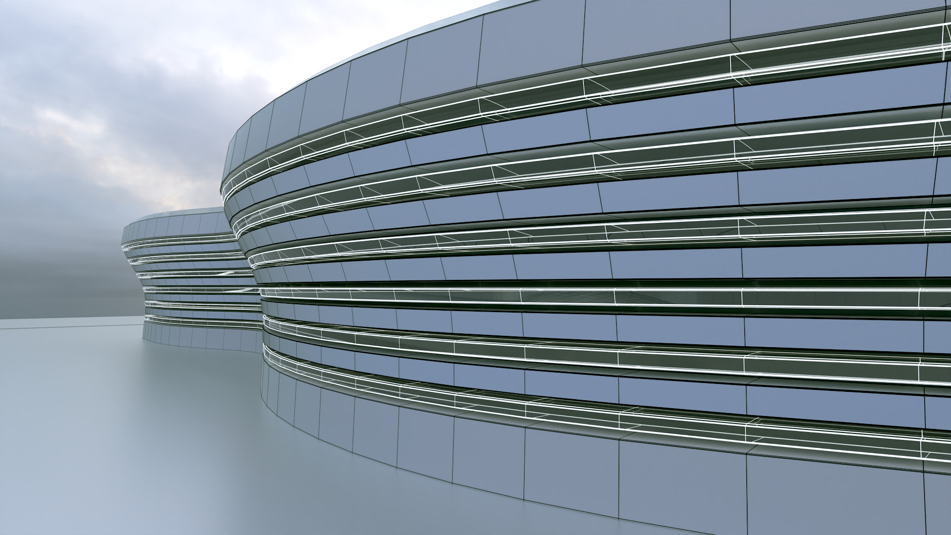 Futuristic Building Concept V2-07 3D model_12