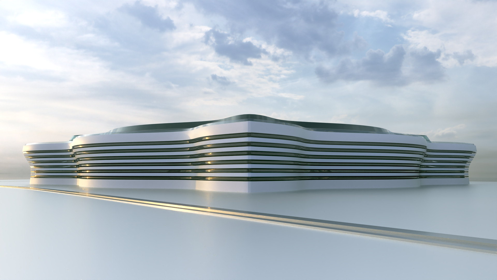 Futuristic Building Concept V2-07 3D model_5