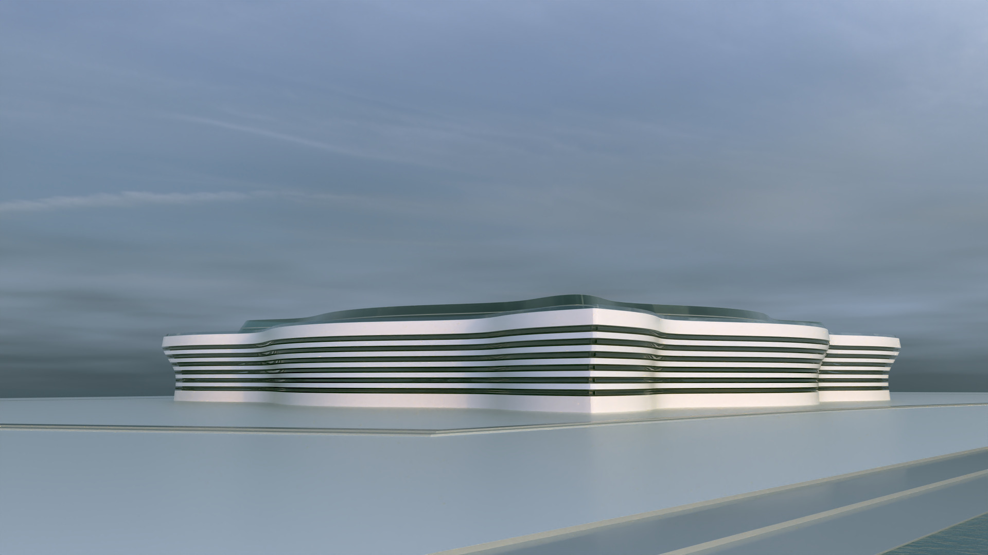 Futuristic Building Concept V2-07 3D model_4