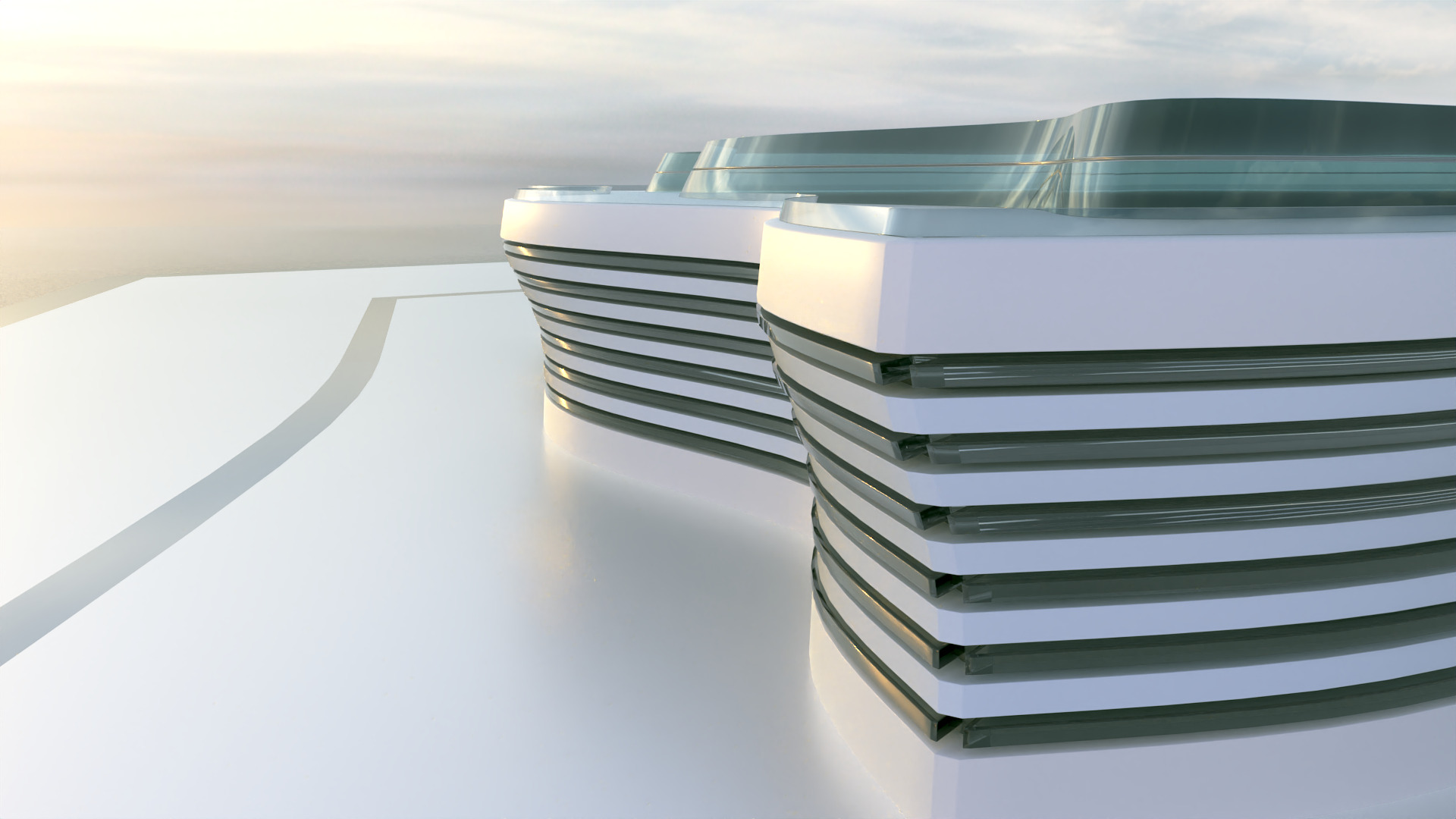 Futuristic Building Concept V2-07 3D model_9