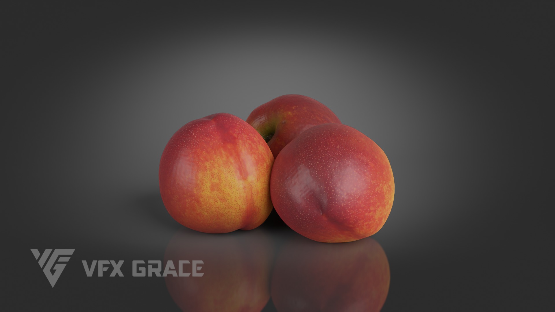 Nectarine 001 3D model_1