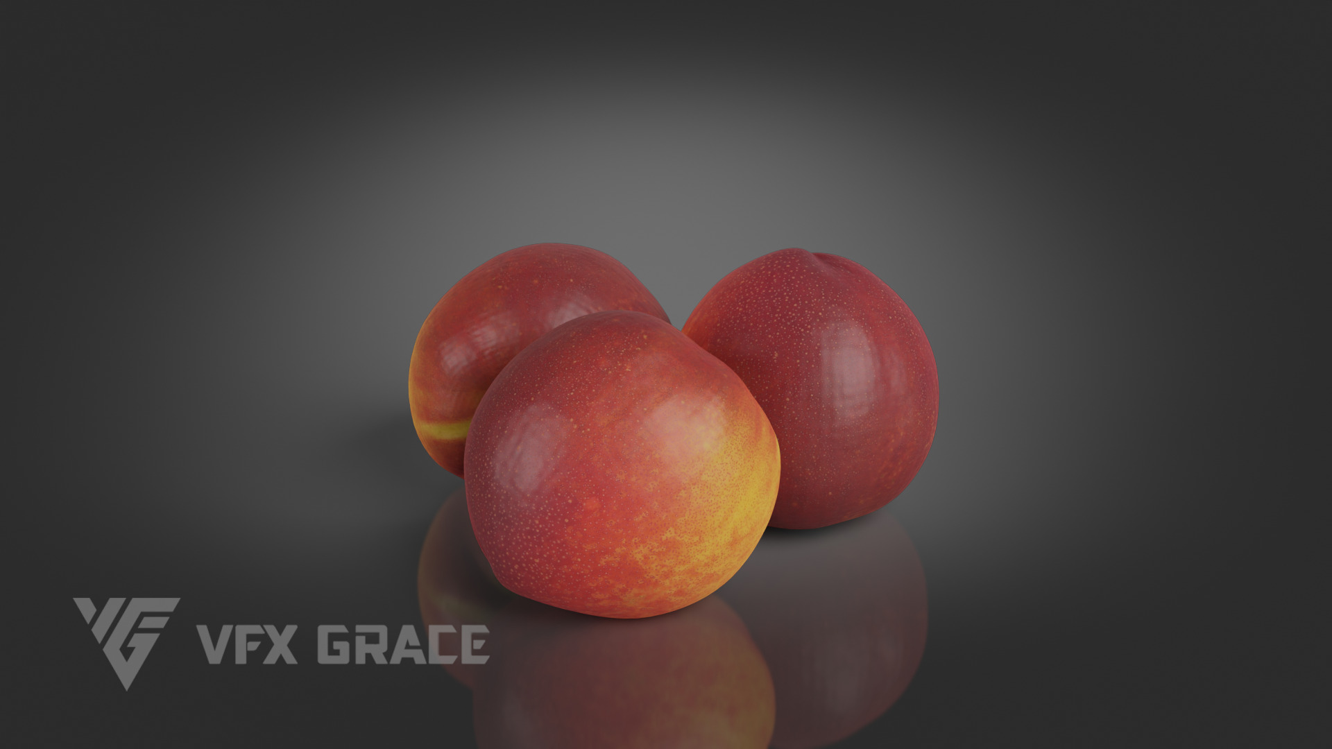 Nectarine 001 3D model_3