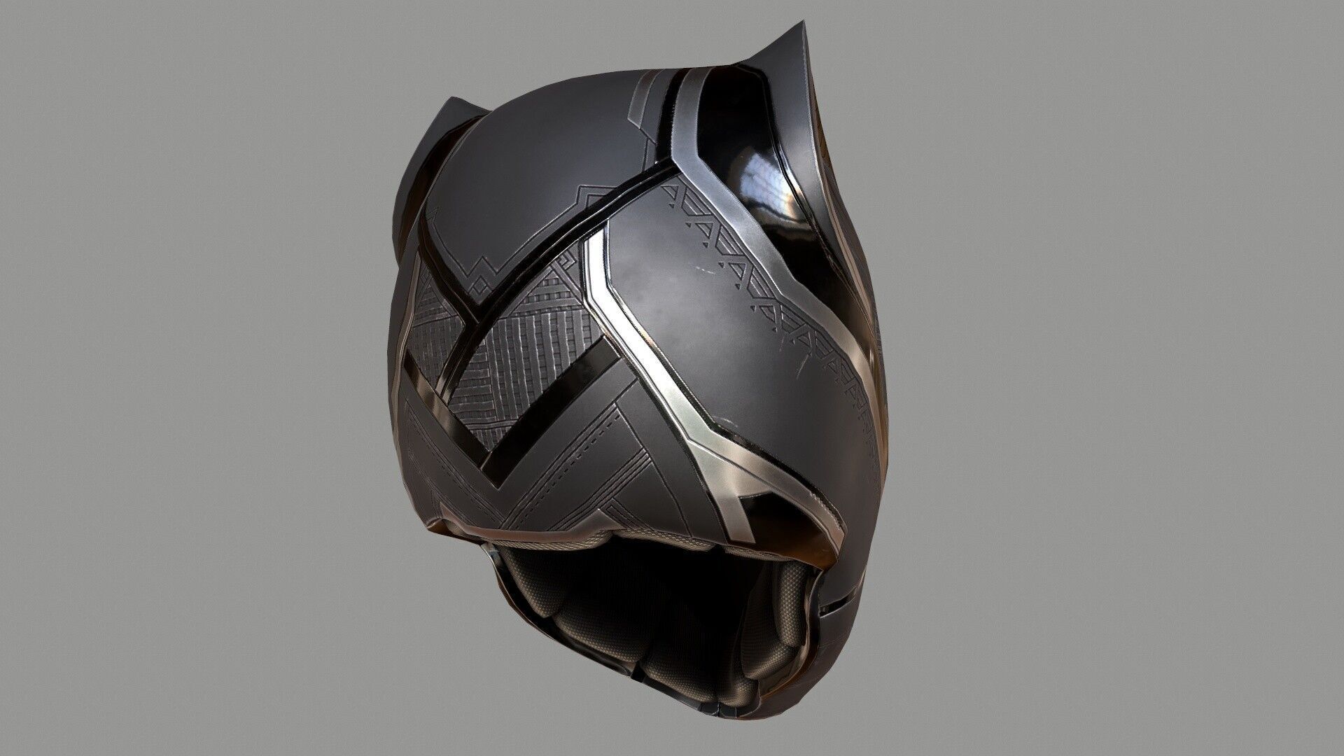 Black Panther Mask Low-poly 3D model_9