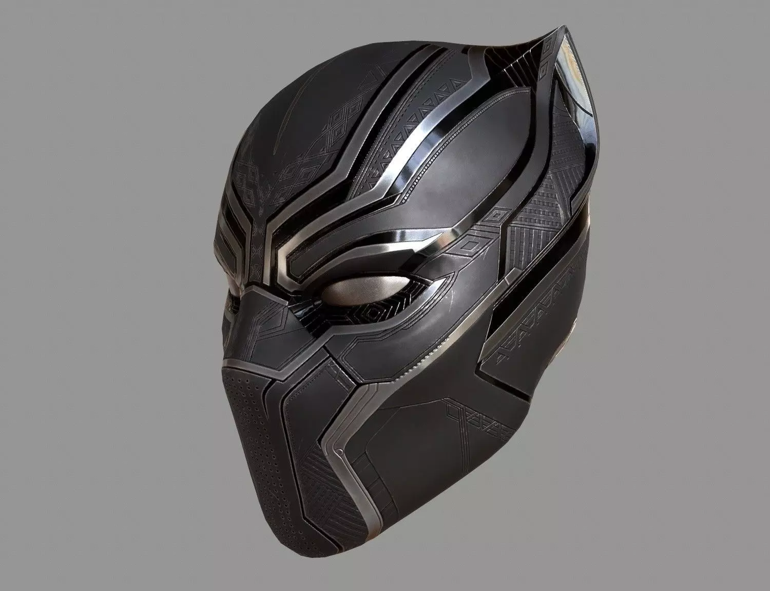 Black Panther Mask Low-poly 3D model_0
