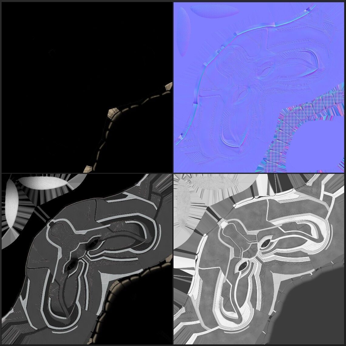 Black Panther Mask Low-poly 3D model_18