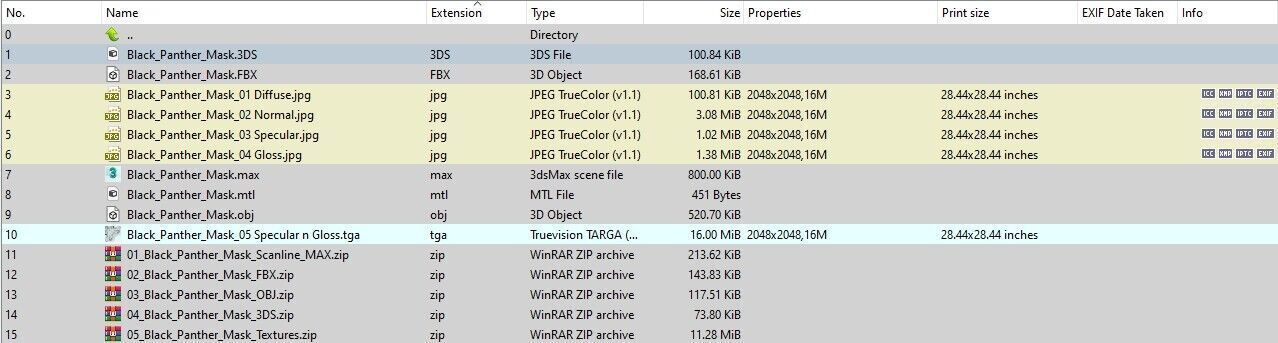 Black Panther Mask Low-poly 3D model_17