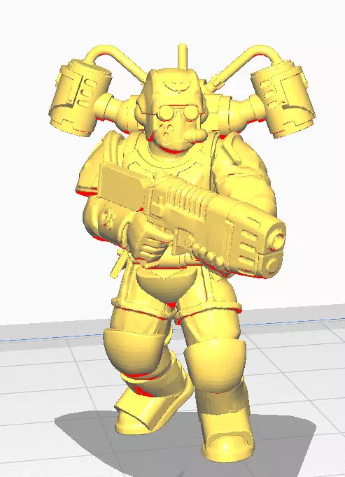 Tempestus Aquilon Gunner Plasma carbine 3D print model_0