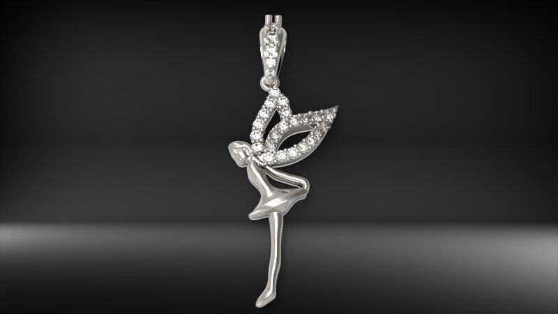 Fairy Pendant Necklace Charm Jewelry  3D print model_15